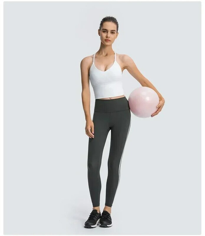 Citroen Damesbeha Sportbeha Ondergoed Jogging Workout Top Vest Vrouwen Kleding Zonder Botten Cropped Gym Fitness Yoga Tank Top