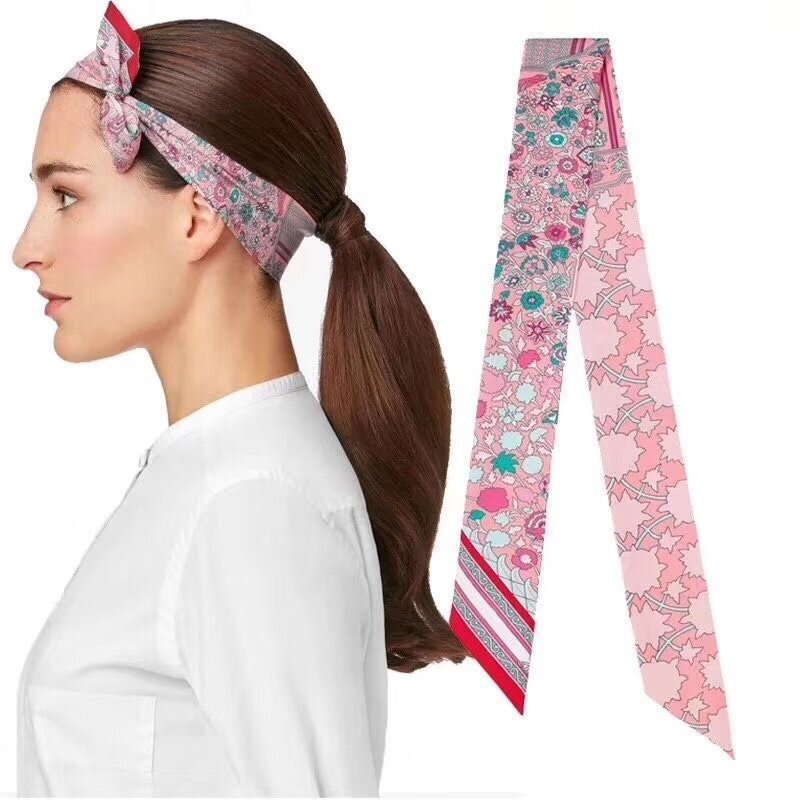 Bright Luxury Brand Silk tie bag silk scarf tie bag tie bag handle silkworm silk H home Headband package