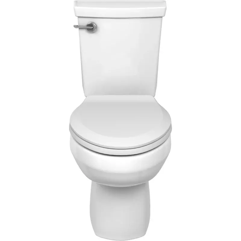 Toilette in due pezzi Standard americano muslimah2optimum con sedile del water e anello di cera, anteriore allungato, altezza Standard, bianco