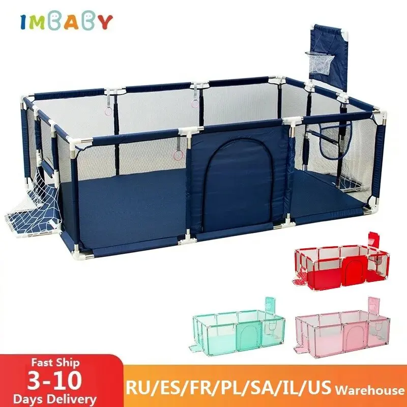 IMBABY mobili per bambini box per bambini grande piscina asciutta box per bambini barriere per interni di sicurezza parco giochi per la casa per 0-6 anni
