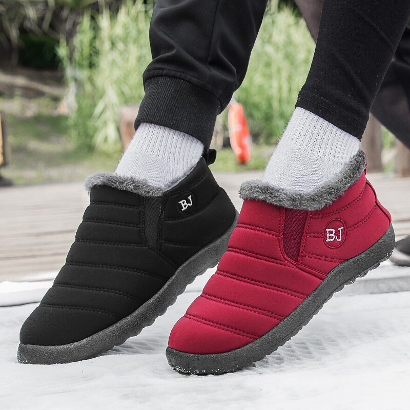 Winter Boots for Women Waterproof Snow Boots Botines Mujer 2024 New Slip on Plus Size Women Shoes Flat Couple Cotton Shoes Men