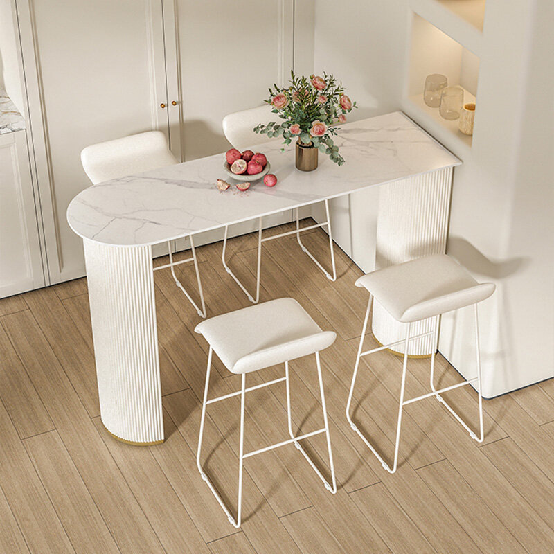 Meja Bar ruang tamu Nordik dekorasi furnitur rumah putih Modern meja Bar mewah desain Modern minimalis
