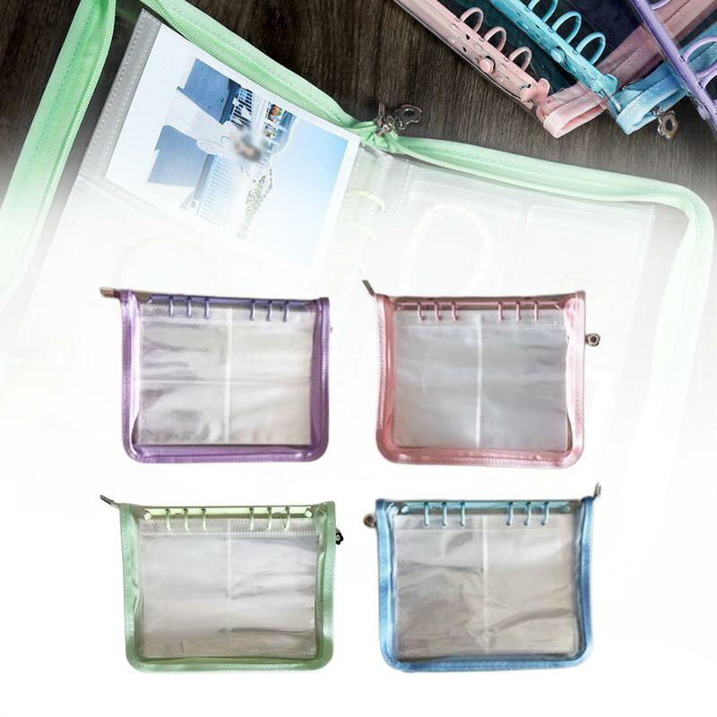 Jewelry Travel Organizer Case Transparent Jewelry Storage Book Ring Binder Jewelry Bags Clear Zipper Pouch Bag for Necklaces