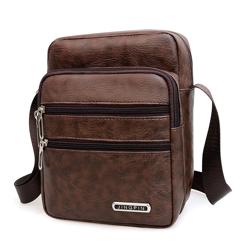Casual Men's Shoulder Bags PU Leather Handbag Men Travel Sling Bag Large Capacitry Men's Messenger Bags mochila Clutch