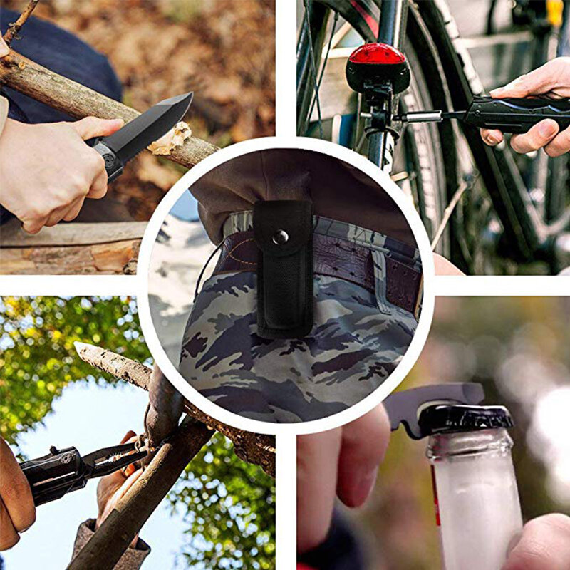 EDC-Pince pliante multi-outils de poche, kit de tournevis, couteau à embouts, ouvre-bouteille, outils à main, camping, survie, chasse, extérieur