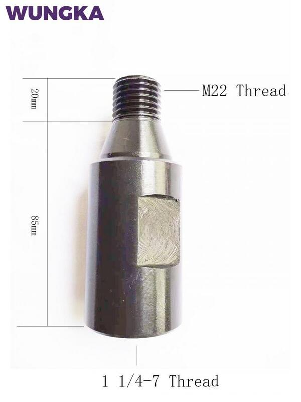 1 Stück Gewinde adapter für Diamant bohrkern bohrer Stecker m22 auf Buchse 1/4-7 Anschluss Konverter Bauwerk zeuge