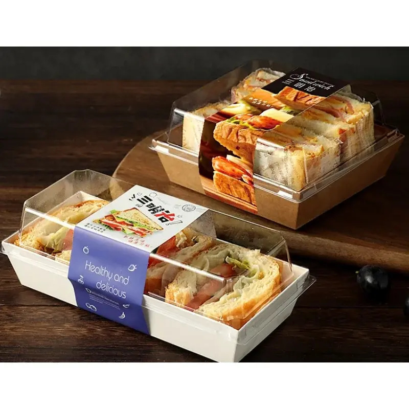 Op Maat Gemaakte Product Wegwerp Sandwich Box Vorm Sandwich Box Hot Verkoop Dozen Voor Verpakking