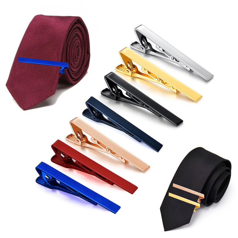 New Metal Tie Clip For Men Business Wedding Necktie Tie Clasp Clip Gentleman Ties Bar Simple Classic Tie Pin For Men Accessories