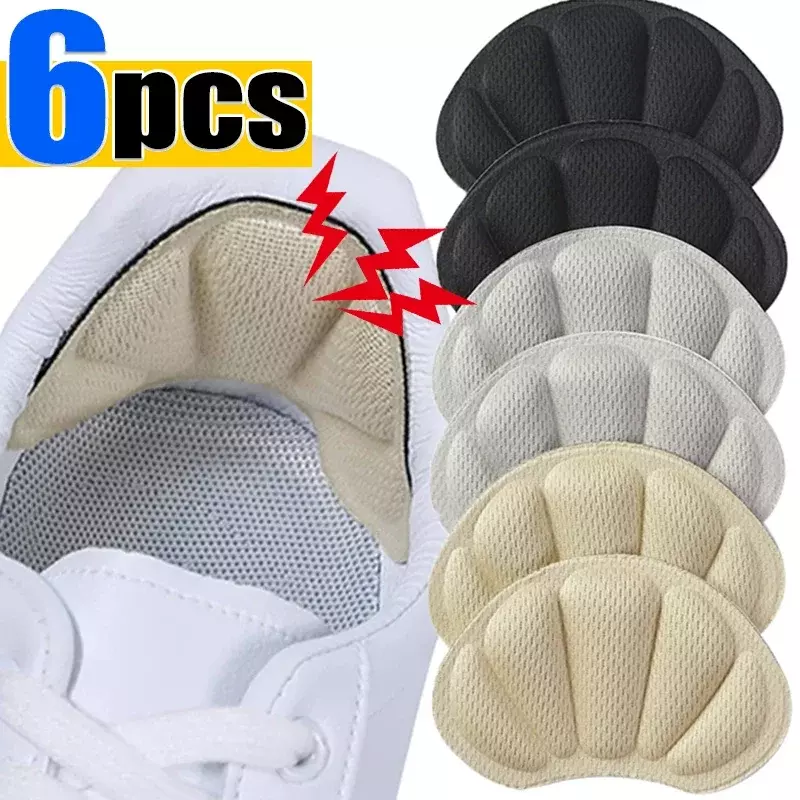 6pcs Insoles Patch Heel Pads for Sport Shoes Pain Relief Antiwear Feet Pad Adjustable Size Protector Back Sticker Cushion Insole