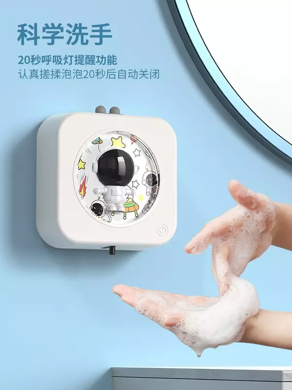 Usb/110V/220V Aan De Muur Gemonteerde Automatische Inductie Handwasmachine Schuimende Handzeepdispenser Met Elektrisch Wasmiddel