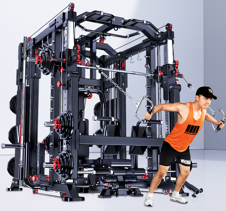 Fitness equipment home multi-function gantry Smith machine squat one set combination comprehensive training equipment