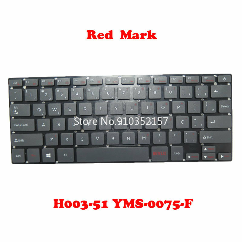 Black Grey Laptop Keyboard For Positivo Motion Q232A Motion Plus Q432A H003-33 YMS-0075-B H003-51 YMS-0075-F Brazil BR NO Frame