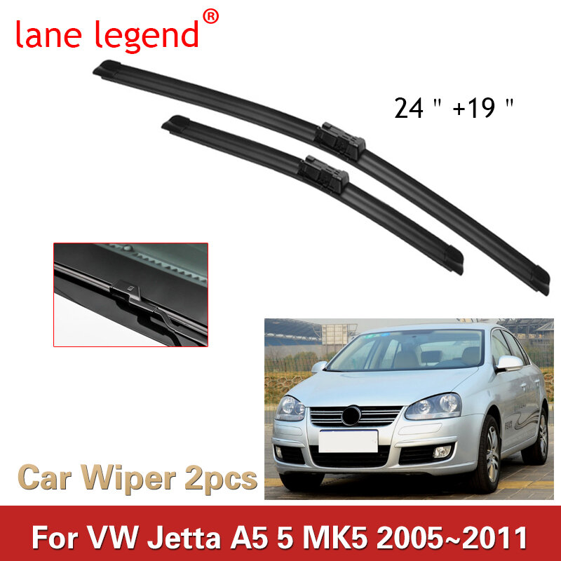 Bilah Wiper depan mobil Untuk Volkswagen VW Jetta A5 5 MK5 2005 ~ 2011 kaca depan Aksesori jendela 2006 2007 2008 2009