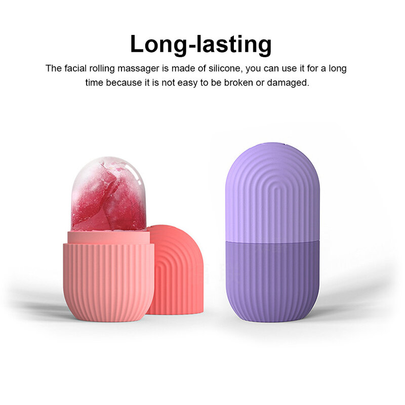 Silicone Ice Facial Roller Skin Care Beauty Lifting Contouring Tools Ice Cube Trays Ice Globe Balls Face Massager Skin Care Tool