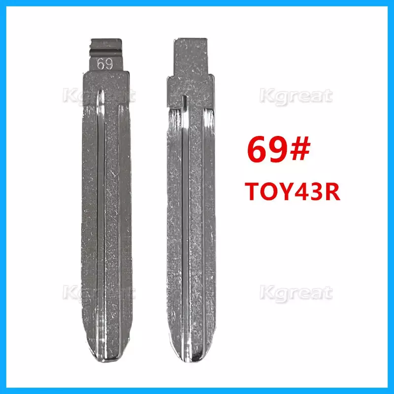 10 stücke 69 # toy43r Metall ungeschnitten leer Flip Remote Key Blade für Subaru Great wall Toyota für Keydiy kd xhorse vvdi jmd Auto Schlüssel leer