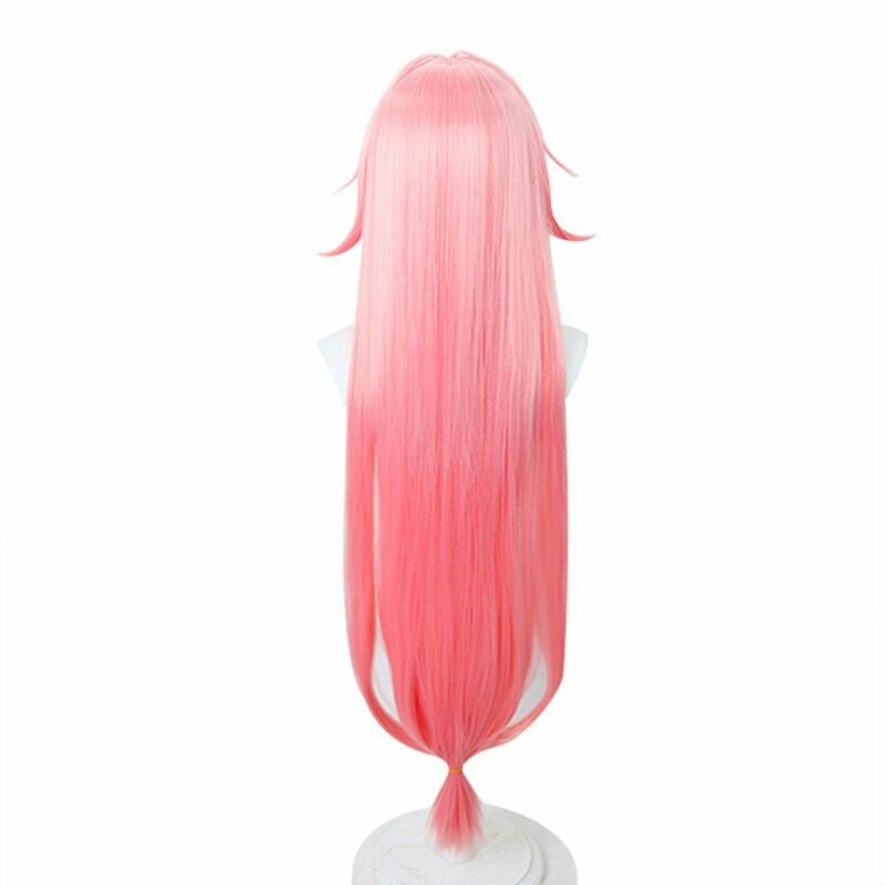 Peruka Anime Genshin Impact cos peruka z serii różowa długa urocza peruki syntetyczne Cosplay