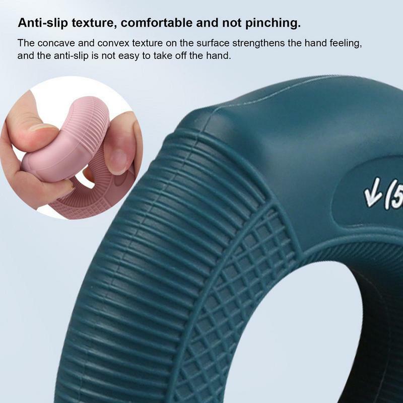 Grip Strength Trainer Strength Grip Exerciser Ring Trainer Reusable Silicone Rings Fingers Forearms Exercises Grip Trainer For