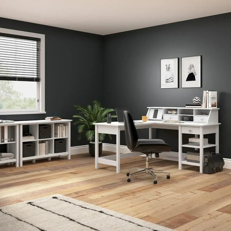 Broadview-archivador Lateral de 2 cajones, mueble de almacenamiento blanco puro para el hogar y la Oficina, espacio de trabajo, libre de carga