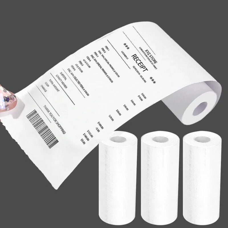 10Rolls Mini Printer Thermal Paper Label Sticker Self-adhesive Thermal Printing Paper Inkless Printing for Photo Picture