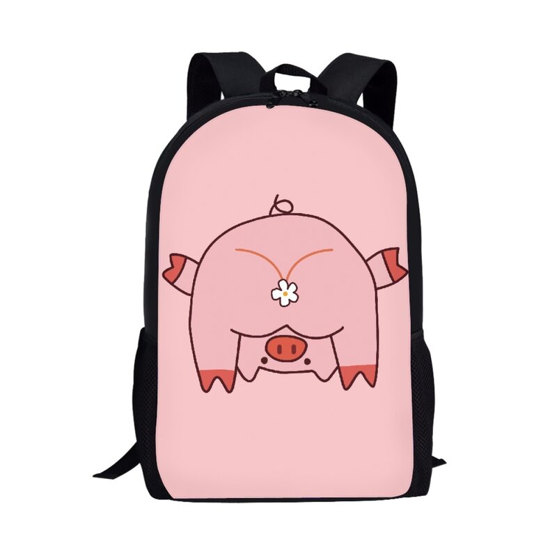 Mochila escolar de ortopedia con diseño de cerdo de dibujos animados para niños, mochila escolar primaria para adolescentes, mochila de gran capacidad