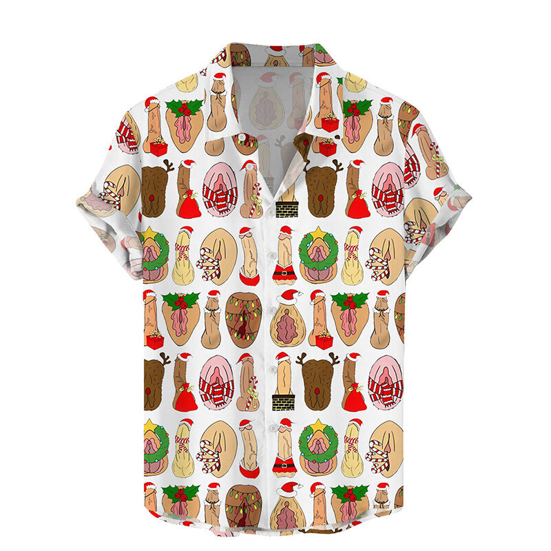 Harajuku Sommer neue 3d Hentai Stile Druck hemden sexy Muster Grafik kurze Hemden Männer Mode coole Kleidung Blusen Hemden