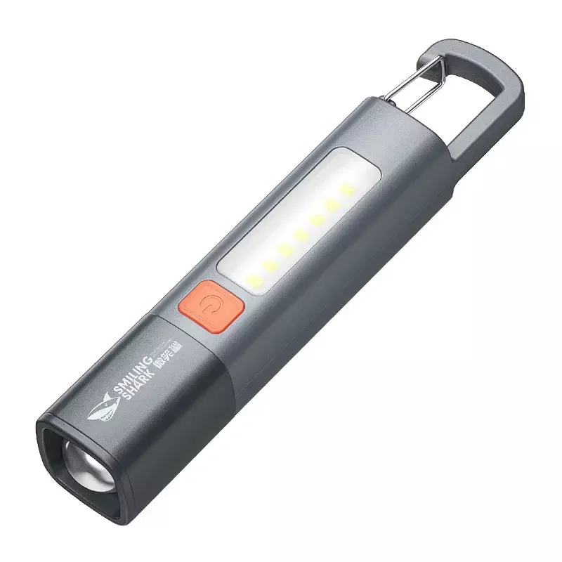 Minilinterna COB de alto brillo para exteriores, reflector de largo alcance, diseño de hebilla de bloqueo, linterna de enfoque Variable