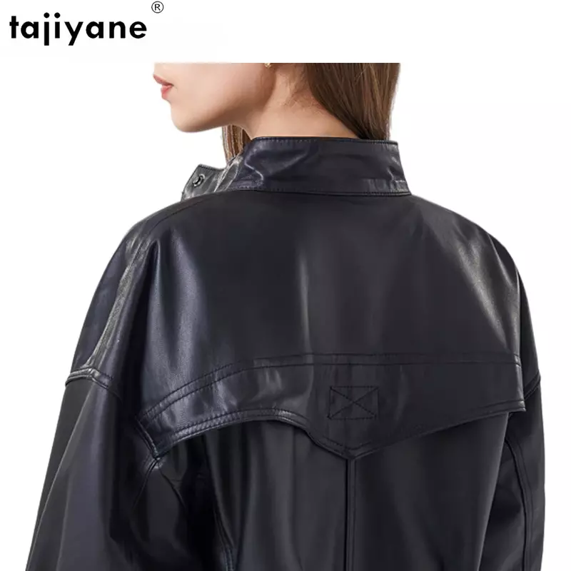 Женская Повседневная замшевая куртка Tajiyane, куртка из 100% натуральной овчины, осень 2023