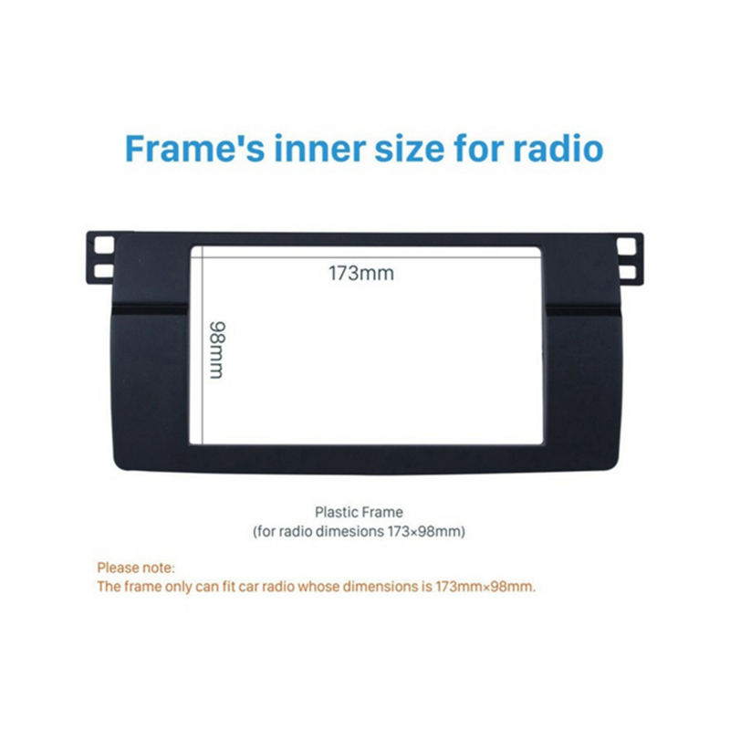 Panel de modificación de Audio de 2DIN, marco de Panel de navegación de DVD, Panel de Radio estéreo de Fascias de coche para 98-05 BMW Serie 3 E46