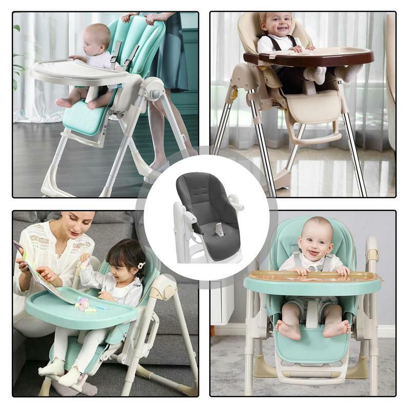 PU Leather High Chair Almofada para crianças, Soft Seat Cover Pad, Proteção de cadeira confortável, Esponja para crianças
