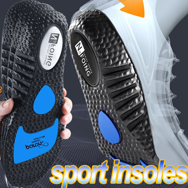 Plantilla deportiva de esponja viscoelástica para hombres y mujeres, almohadillas de silicona para zapatos, absorción de impactos, plantillas suaves, soporte para el arco, cojín para el cuidado