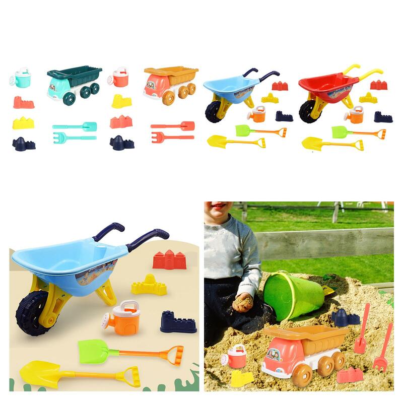 Jardinagem Tool Set for Kids, Sand Beach Toy, Wheelbarrow Shovel, Seaside Outdoor, Meninas e Meninos