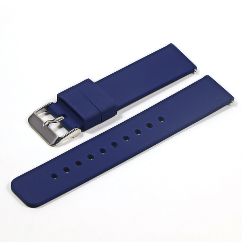 Pulseira de silicone para relógio inteligente, pulseira de liberação rápida, pulseira, 14mm, 16mm, 18mm, 20mm, 22mm
