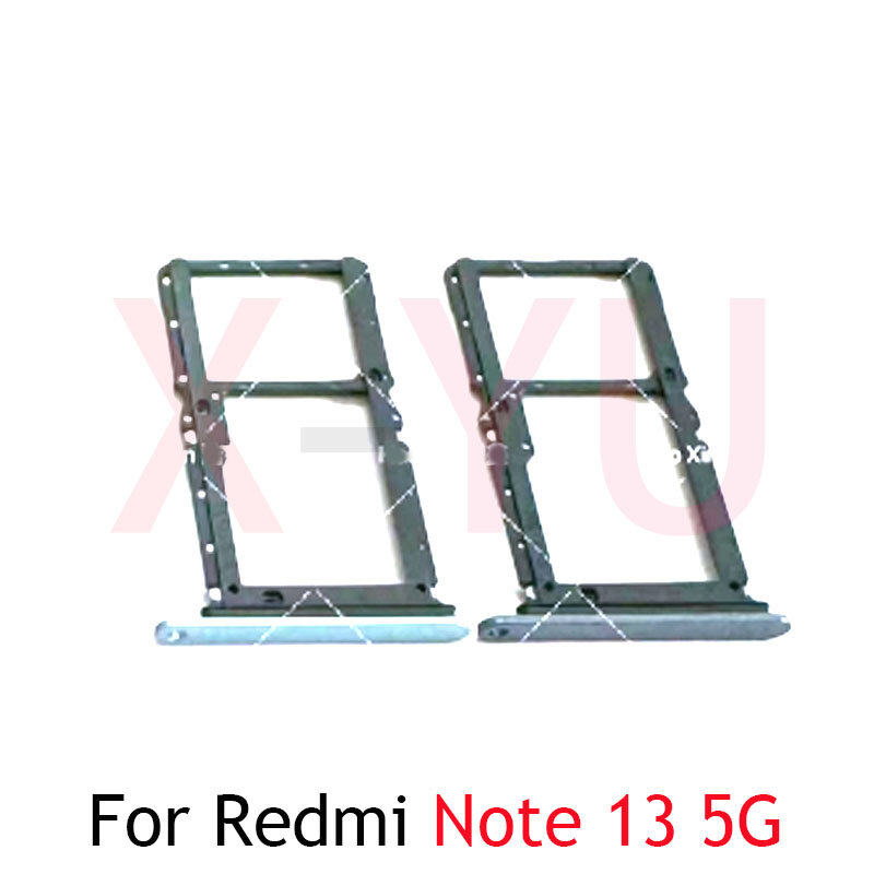 10ชิ้นสำหรับ Xiaomi redmi Note 13 4G 5G ถาดใส่ซิมการ์ดช่องเสียบอะแดปเตอร์ตัวอ่านคู่ซ็อกเก็ตเดี่ยว