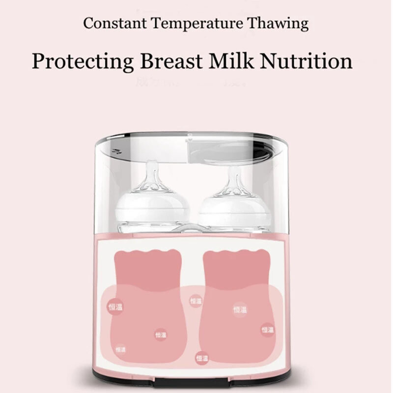 Penghangat botol susu bayi Universal, pemanas penghangat makanan susu listrik dengan pengatur waktu 6 dalam 1 110-220V untuk bayi