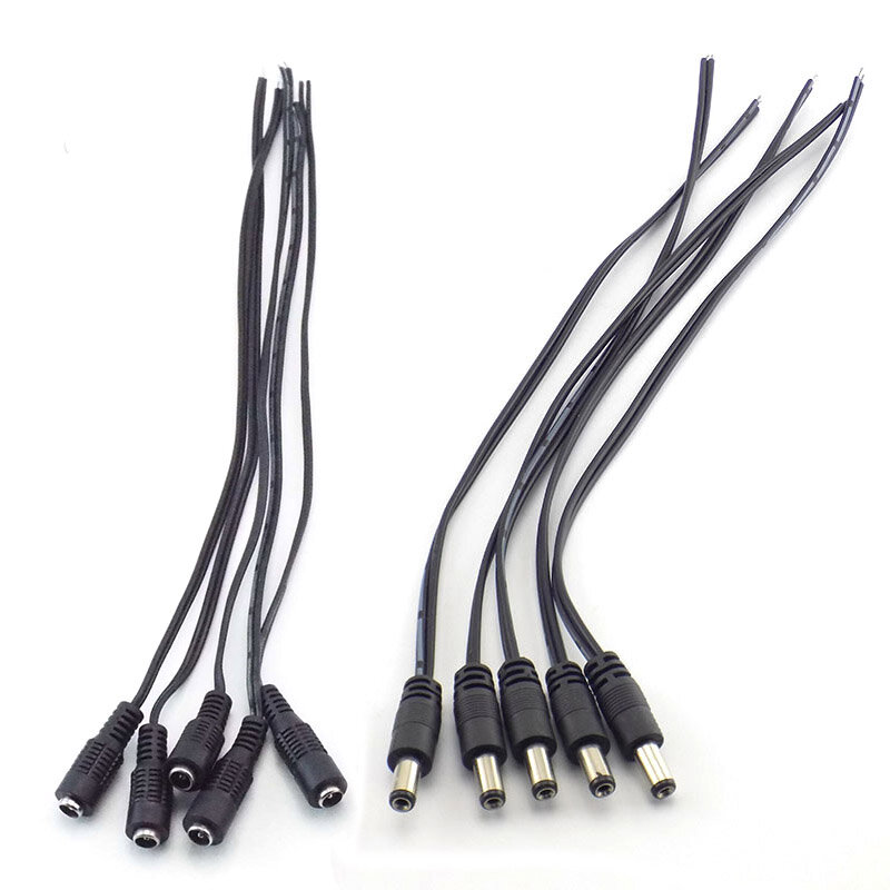 2.1x5.5 Mm Male Female Plug 12V Dc Power Pigtail Cable Jack For Cctv Camera Connector Tail Extension 12V DC Wire