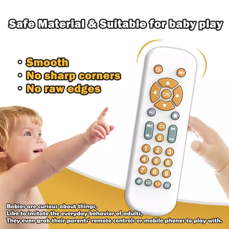 Symulacja pilot do telewizora dla niemowląt zabawki z muzyką i światłem zabawka dla dziecka muzyczne sensoryczne zdalne zabawka dla dziecka dla dzieci w wieku 1 2 3 lat