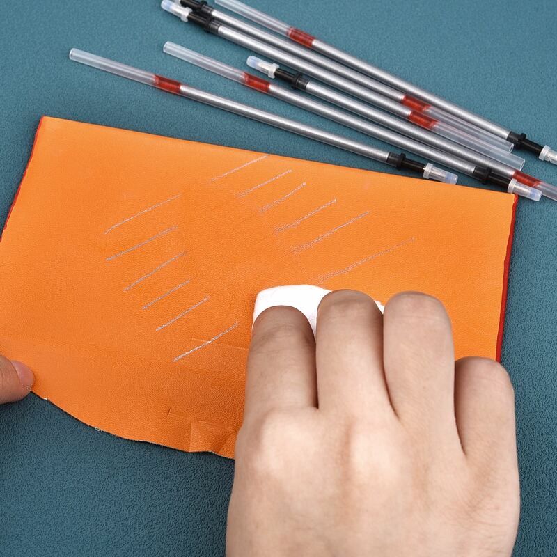 5/10/20ชิ้นปากการีฟิลเลอร์หนังปากกาเมอร์ปรอทลบได้ผ้าสิ่งทอทำเครื่องหมายปากกาน้ำงานฝีมือเครื่องหนัง DIY