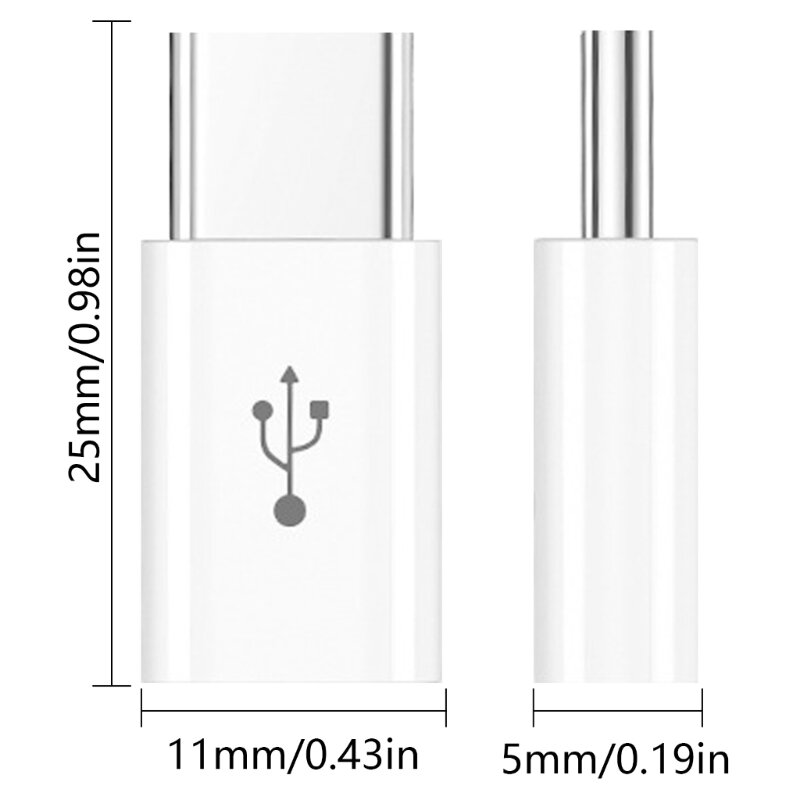 Adattatore ricarica per telefoni Micro USB femmina a connettori maschio tipo Adattatore supporta ricarica dati