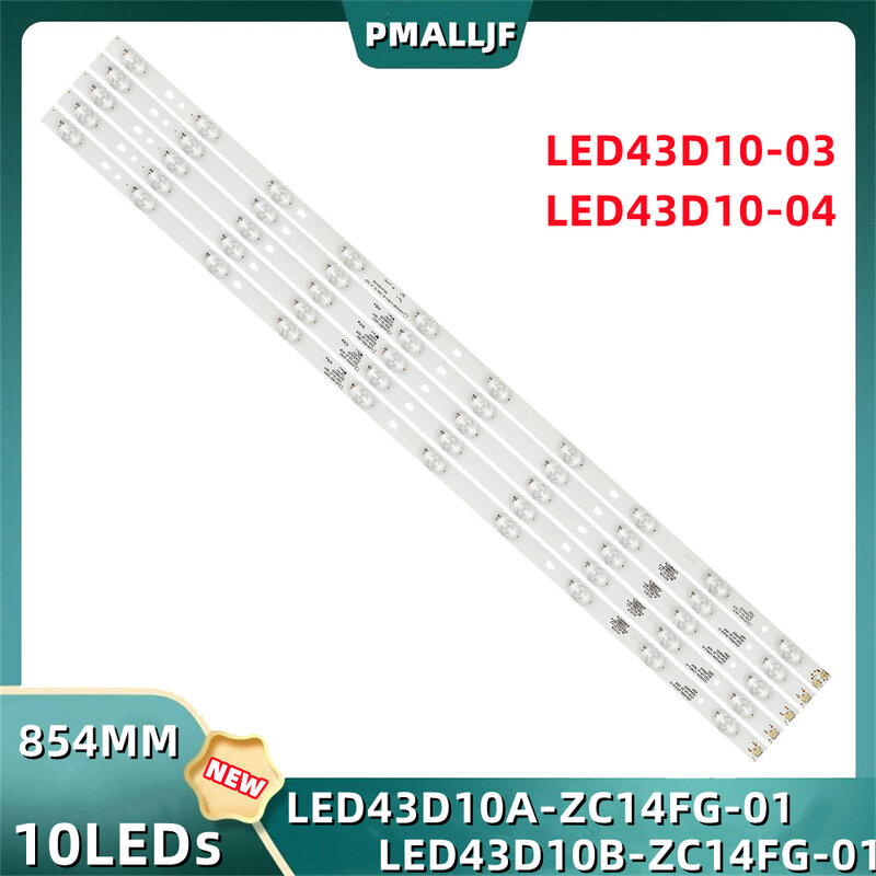 5 Buah/Set Lampu Latar LED Strip LT-43M650 LT-43M450 LE43U6500U FD4351A-LU LED43D10A LED43D10B-ZC14FG-01 LED43D10-03(A) 04 43UK30G