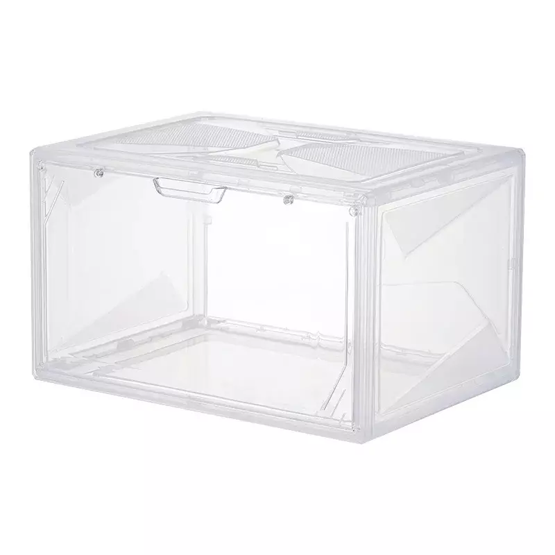 shoe box magnetic suction side open transparent storage box sports shoes display cabinet can be from the wall shoe cabinet