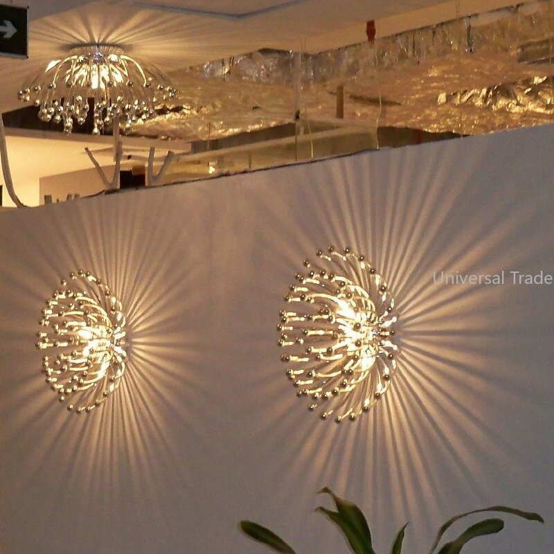 Luz de techo de crisantemo para sala de estar, Lámpara decorativa de pared, luz de techo de dormitorio, lámparas artísticas y linternas, gran oferta