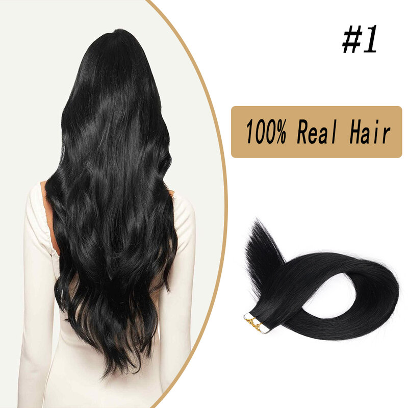 女性のための人間の髪の毛のエクステンション,自然な黒,ブロンド,茶色,灰色,ストレート,100% 本物のレミーの髪の延長,18インチ,50g