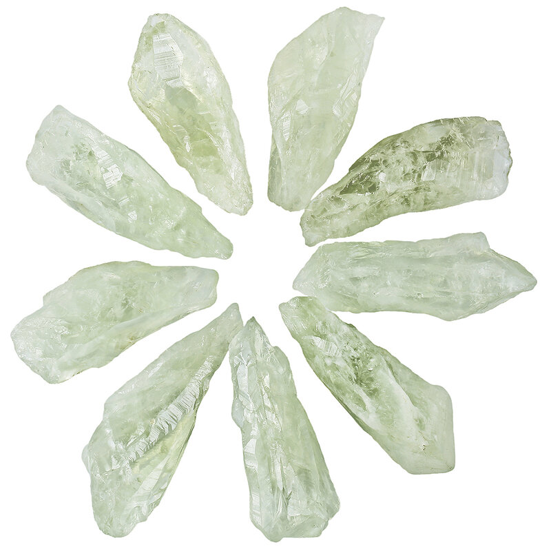 1pc unregelmäßigen grünen Kristall Quarz Punkt Zauberstab Heilung rauen Stein Mineralien Probe für Wohnkultur DIY Schmuck Zubehör