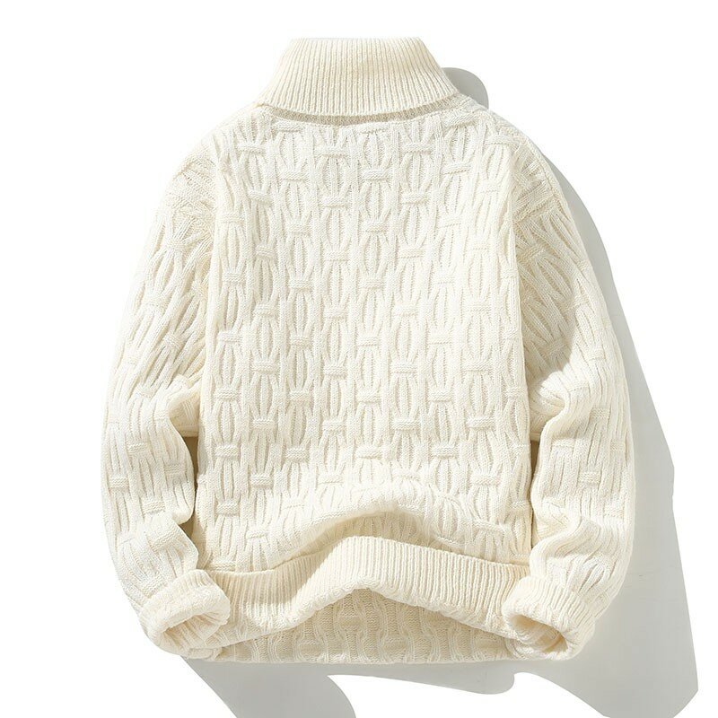 Nowa męska klasyczna nadrukowana moda elastyczny sweter 2023 jesień/zima męska luźna ciepła sweter wysokiej jakości 3XL