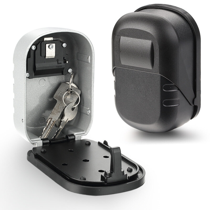 Wall Mounted Aluminum Alloy Key Safe Box, 4 Digit Combinação, Key Storage Lock Box, Indoor e Outdoor Chaves
