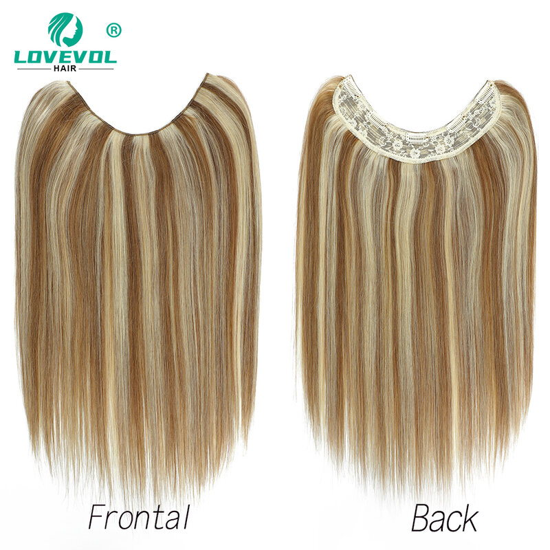 Lovevol V-образная прямая заколка для наращивания волос 14-24 дюйма бразильские человеческие волосы один кусок с 5 зажимами полные волосы для женщин