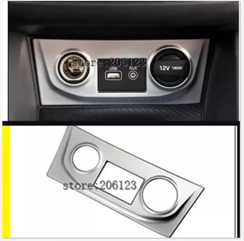 FIT FOR 2014-2017 For Hyundai ix25 (creta)   Cigarette Lighter USB aux Panel Decorative Cover  1pcs / set