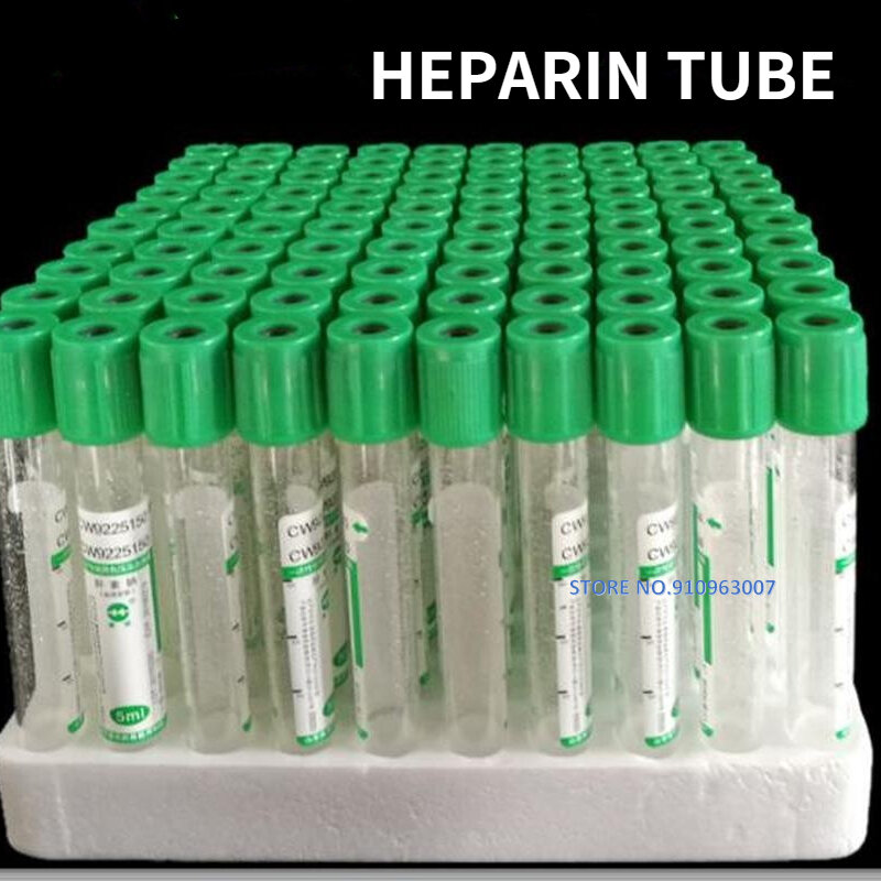 100/pcack Disposable Sterile Vacuum Blood Collection Tube EDTA Heparin Plain Tube Gel Serum Clot Activator Coagulation Tube