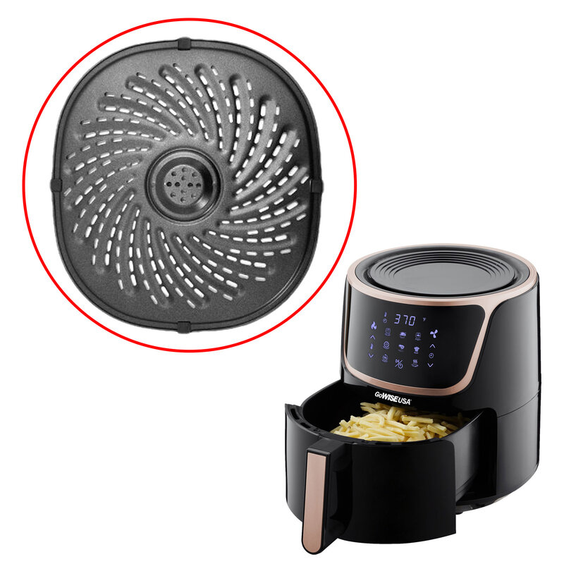 Air Fryer Accessory For 7QT Air Fryers Crisper Plate For 7QT Air Fryers Dishwasher Safe 9.2x10 Inch Steel Bakeware For Dining
