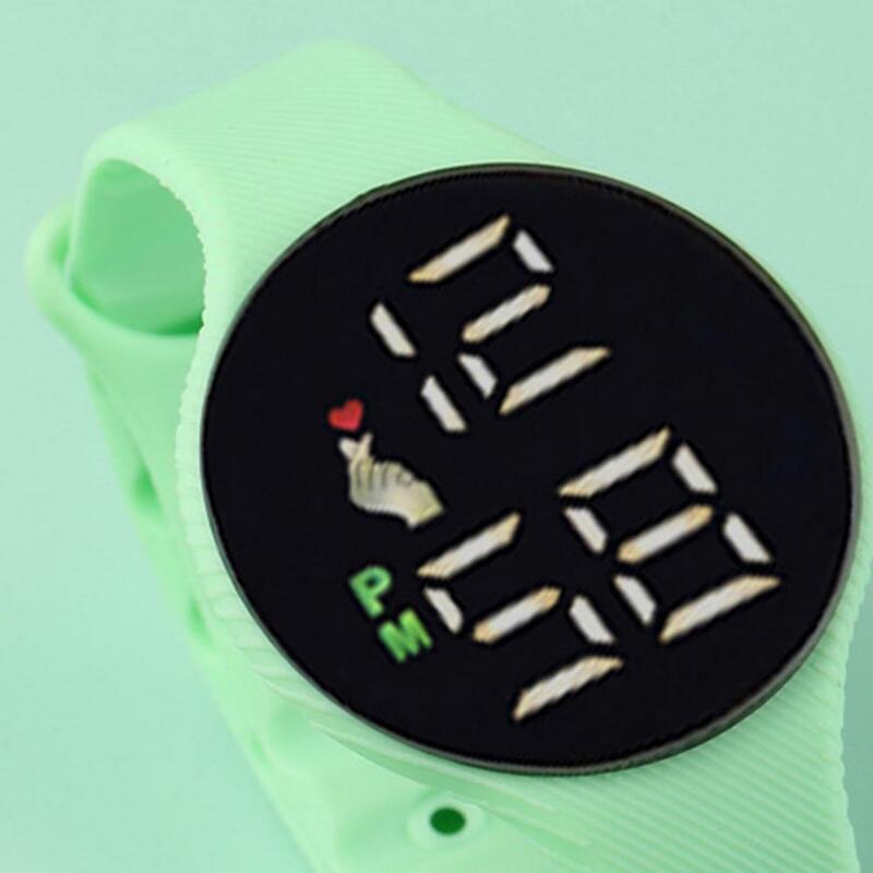 Электронные часы, светящиеся, для плавания, водонепроницаемые, с круглым циферблатом, детские спортивные светодиодные цифровые наручные часы для студентов